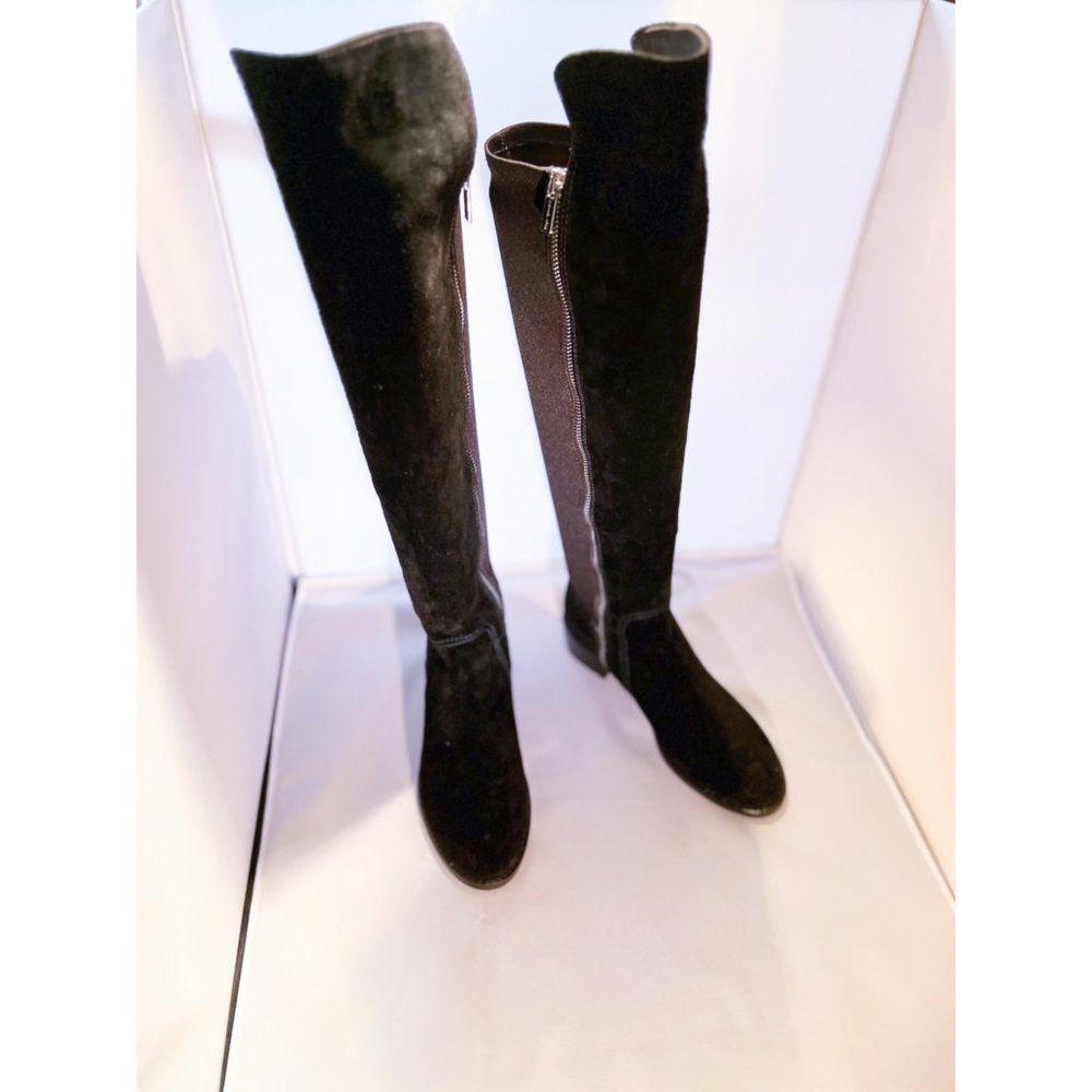 Michael Kors Black Suede Rider Boot - Picture 4 of 5